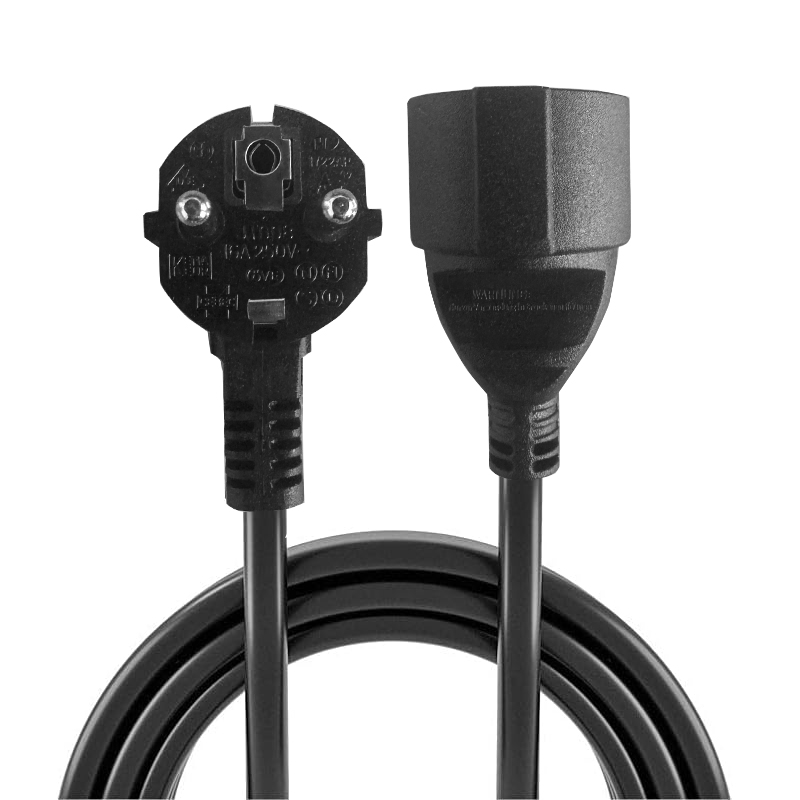 Power Extension Cable EU CEE7/7 Male to Female Euro Schuko Power Extension Cord 0.5M/1M/1.5M/3M/5M for Indoor Home