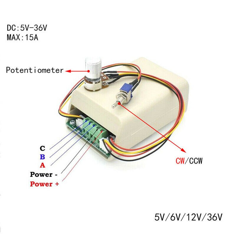 DC5V-36V 3-Phase Brushless Motor Speed Controller Practical Reversible Switch Hard Disk Motor Controller Dc Motor Sweitch