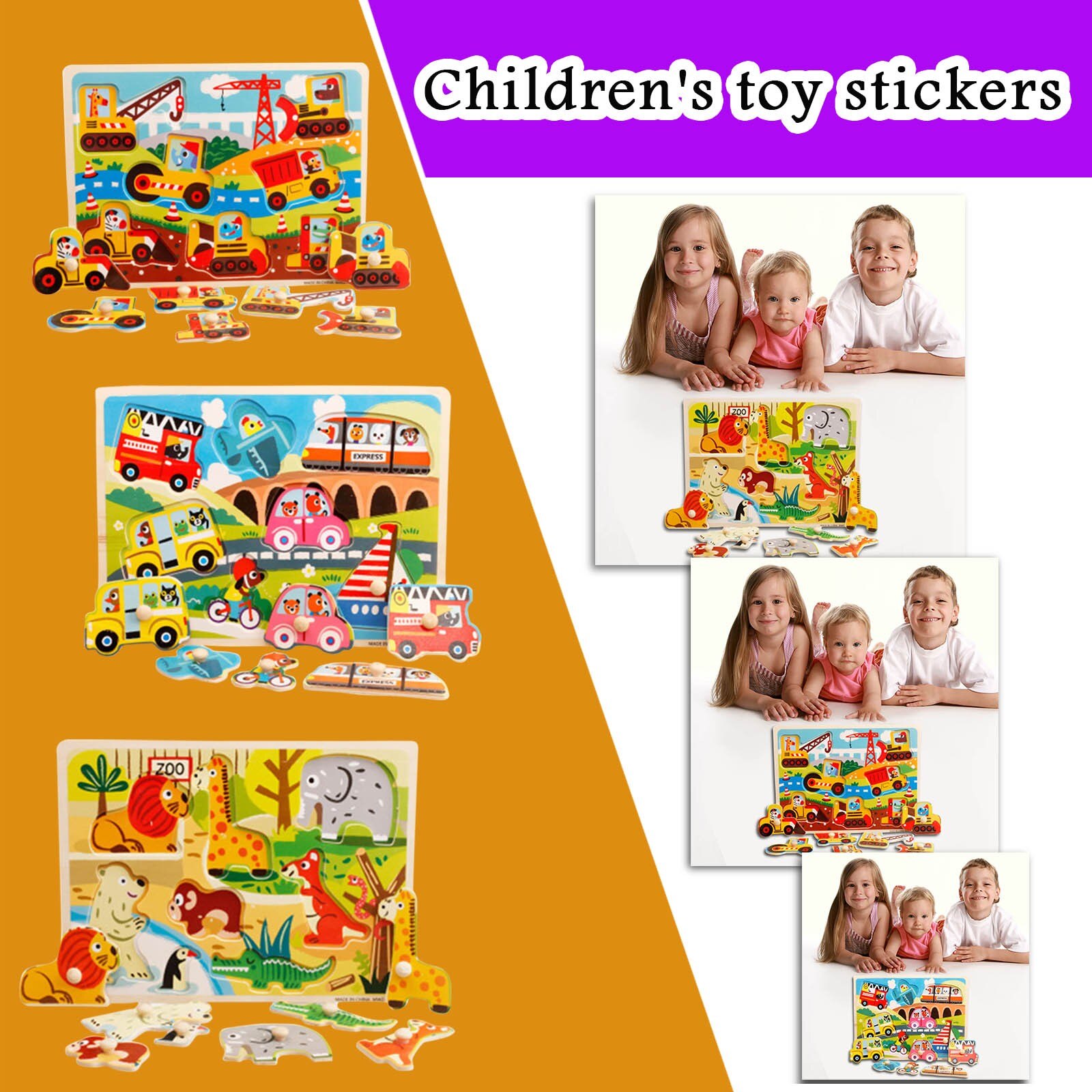 Planche de préhension à main pour enfants, aide à l'enseignement de la maternelle, jouets éducatifs précoces pour bébés, Puzzle en bois