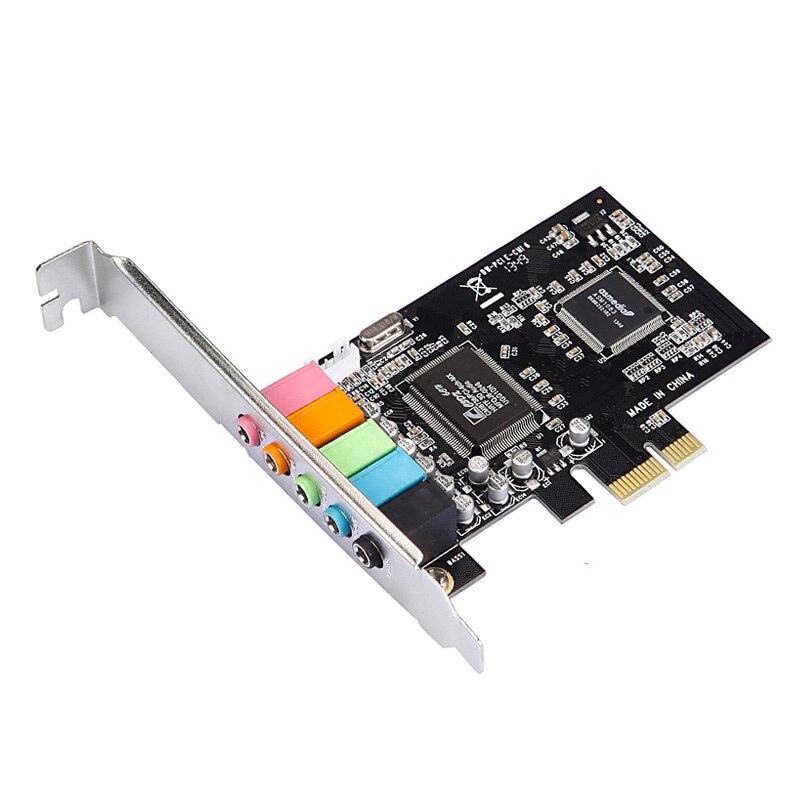 Pci / pcie sound card encoding 6 audio sound card CMI8738 computer soundbar 5.1 stereo computer Soundcard: White