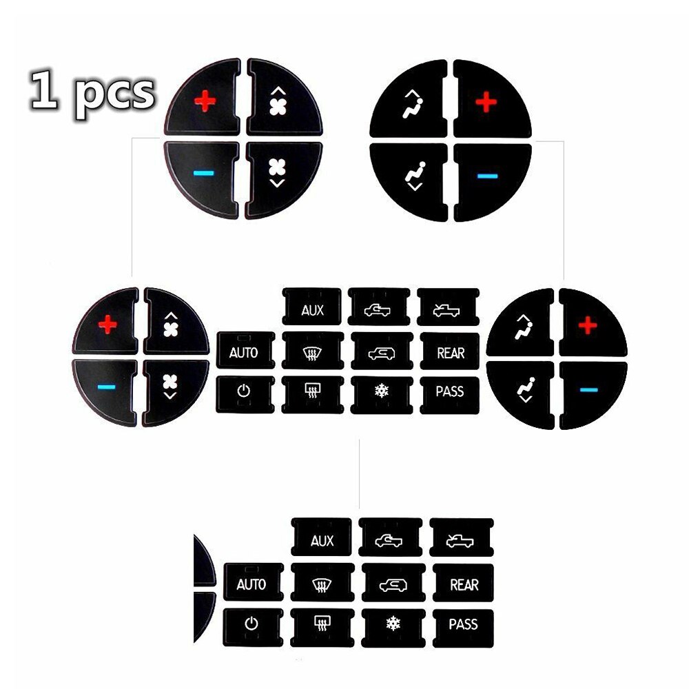 Autosticker airco dashboardknop reparatieset stickers vervangen voor chevrolet gmc tahoe