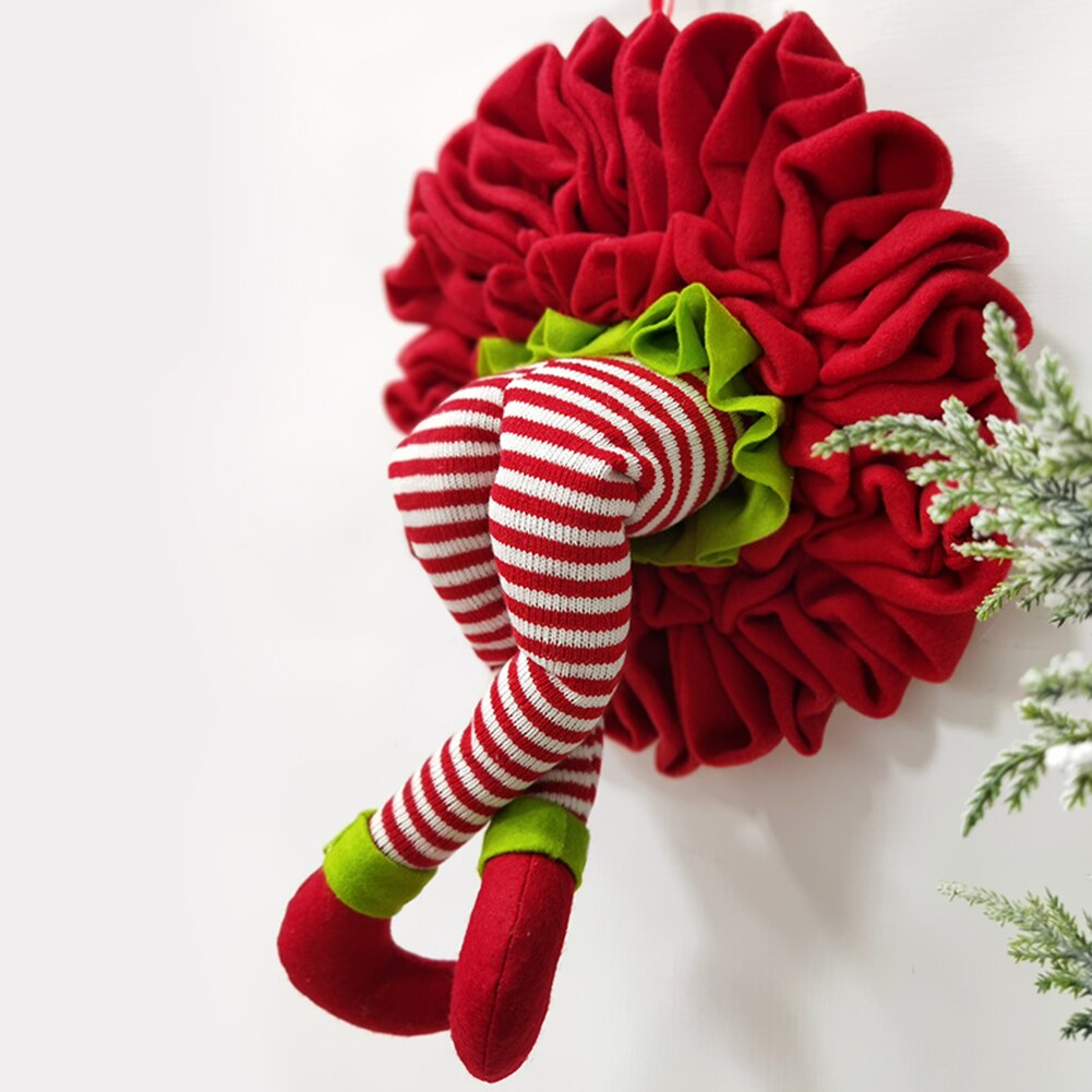 52cm Christmas Elf Legs Xmas Tree Green Red Fur Strange Grinch Year Christmas Elf Legs Xmas Tree Table
