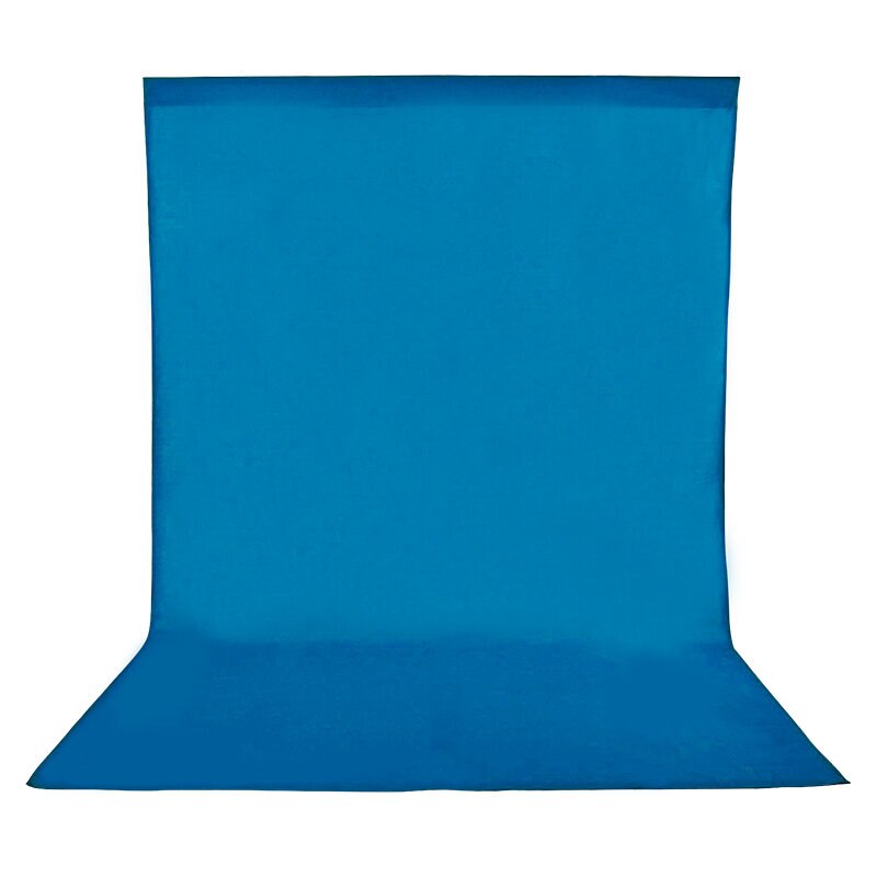 3 x 2m 6 farver polyester bomuld fotografering baggrunde fotoshoot baggrund klud fotostudie baggrund: Blå
