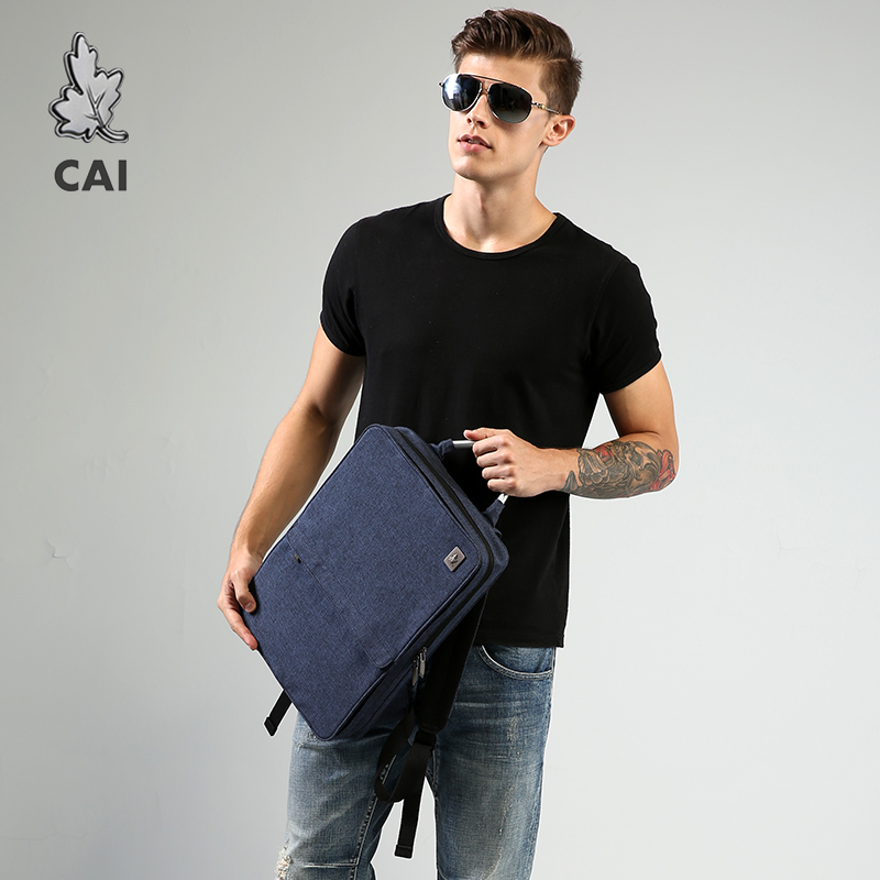 Cai Kantoor Rugzak Terug Schooltas 15.6 &quot;Laptop Voor Mannen Vrouwen Side Open Business Mode Boek Overnight Tassen Waterdicht weekend