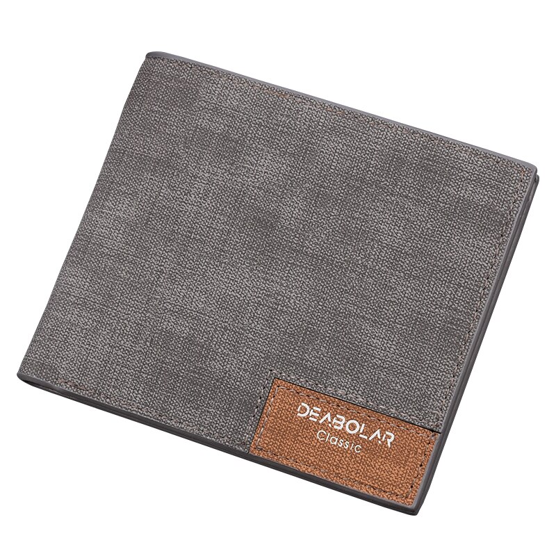 Wallet Men&#39;s Short Wallet Retro Multi-card Short Wallet Multifunctional PU Waterproof Wallet Coin Clip Wallet: grey