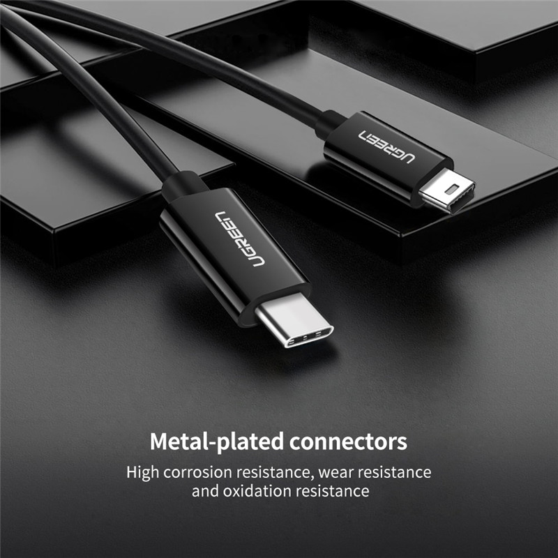 Ugreen Usb C Naar Mini Usb Kabel Thunderbolt 3 Mini Usb Type C Adapter Voor Macbook Pro Digitale Camera MP3 speler Hdd Type-C Kabel