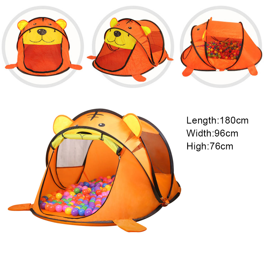 Hus tält kartong tiger spel tält för barn tipi tält för barn torr pool med bollar barn hus rum baby leksaker för pojkar