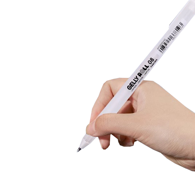 Penna gel bianca da 0,3/0,4/0,5 mm Penna Marke ad alta luminosità Penna per pittura artistica in cartone nero Penne a linea bianca Scrittura fluida