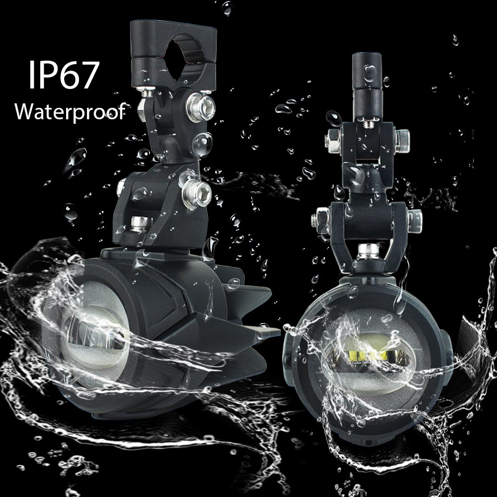 Faros antiniebla auxiliares para motocicleta, luz led con soportes delanteros para modelos BMW R1200Gs Adventure LC F650GS F800GS F700GS