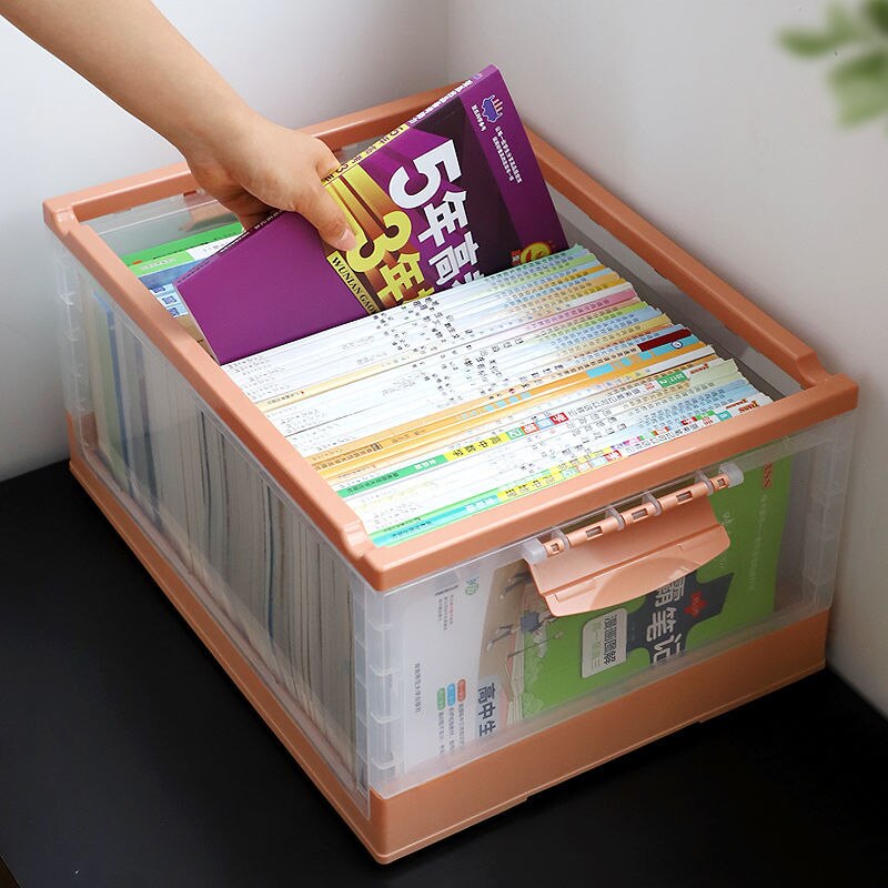 Pliable livre boîte de rangement bureau papeterie support divers organisateur Portable livre stockage panier bureau organisateur