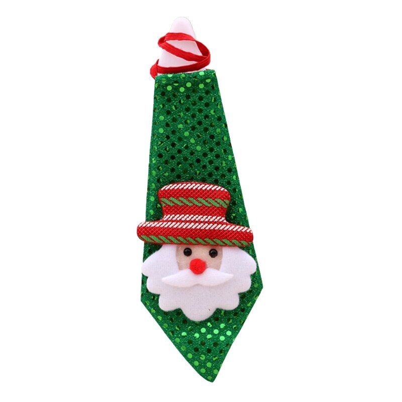 Nouveauté cravate brillante de noël, accessoire de Costume amusant, décoration de Festival en tissu doux, de fête, robe de 066B: Ordinary elderly