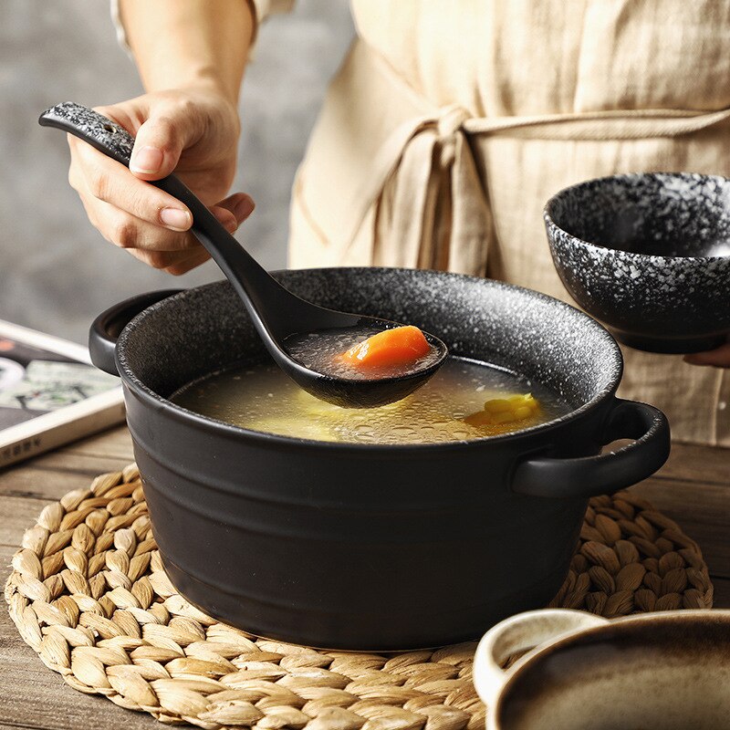 Cuenco de Ramen para microondas, recipiente de cerámica con personalidad creativa, olla de sopa, Cocina Para el hogar, fideos instantáneos BowlLB501