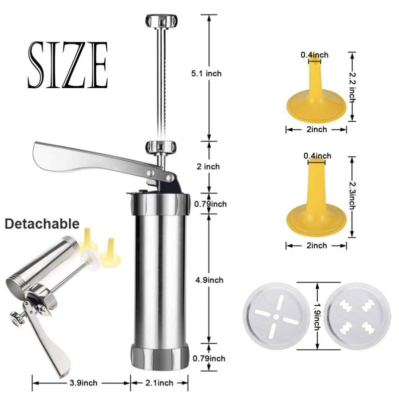 Cookie Press Kit Cookie Biscuit Machine Making Cake Decorating Tools 24 In 1 With 4 Nozzles 20 Icing Nozzle Biscuit Maker
