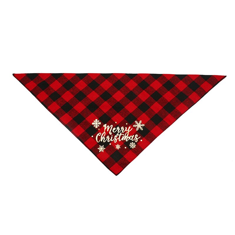 Świąteczna chustka dla psa chusta dla psa śliniaczek duże zwierzę domowe szalik regulowany kot w kratę drukowana koty domowe świąteczne Dressup: A