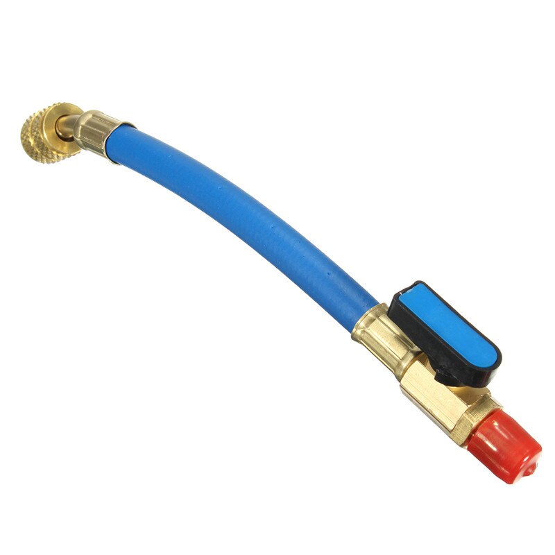 19cm Car Refrigeration Air Conditioning AC Diagnostic Manifold Pressure Gauge Hoses Tool Set R134A 800PSI Manifold Gauge Set: Blue