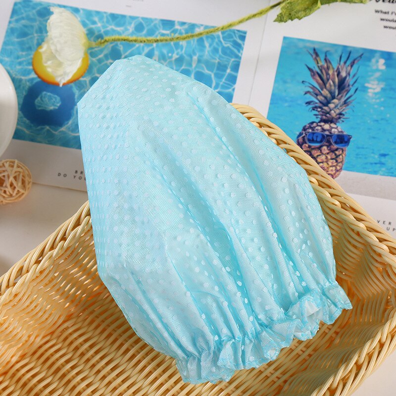 Waterproof Wave Point Bath Shower Cap Hat Elastic Shower Hat Reusable Bath Head Hair Cap For Women Salon Shower Bathroom: 07
