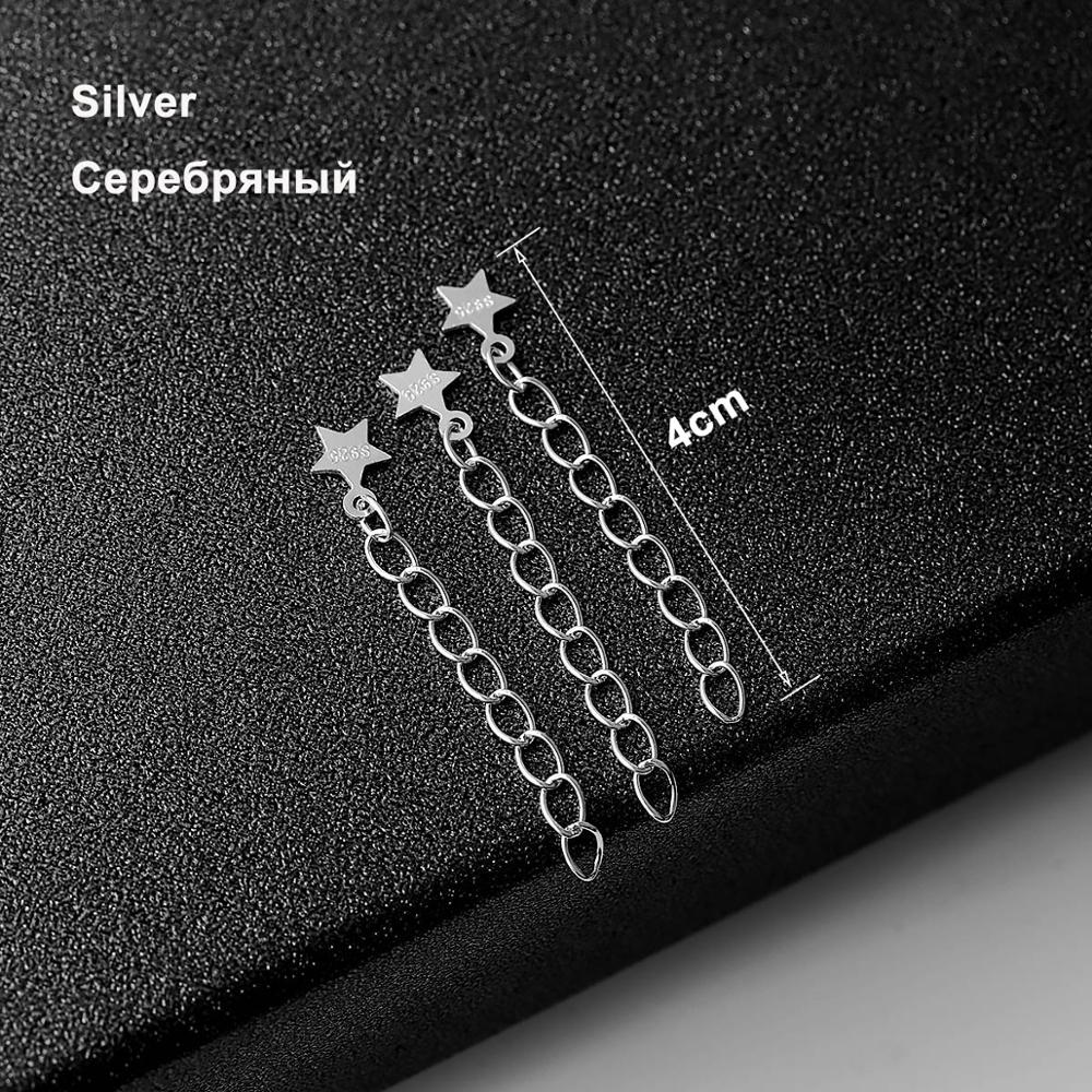 S925 Sterling Zilver Onregelmatige Hart Armband Staart Ketting Verlengketting Voor Diy Sieraden Maken Sieraden Accessoires Benodigdheden: silver 4cm