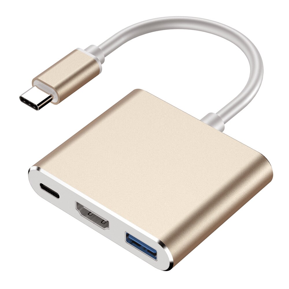 1Pcs 3 Adaptador USB Tipo C Hub Thunderbolt para HDMI Suporte Samsung Dex 4K modo USB-C Dock com PD para MacBook Pro/Ar 2020
