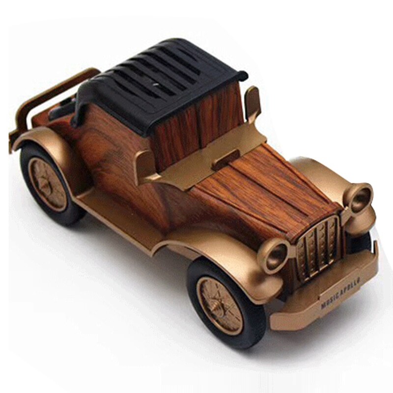 Classic Car Bluetooth Speaker Retro Wood Grain Bluetooth Speaker Radio Portable Mobile Phone Stand Mini Speaker