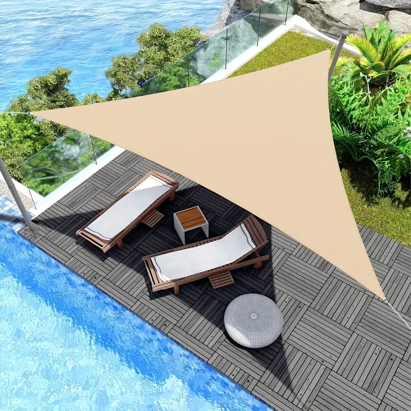 Trekantet skyggeseil mørkleggingsduk 3 x 3 x 3m vanntett vindtett seil anti-uv egnet til utendørs terrasse bakgård hage