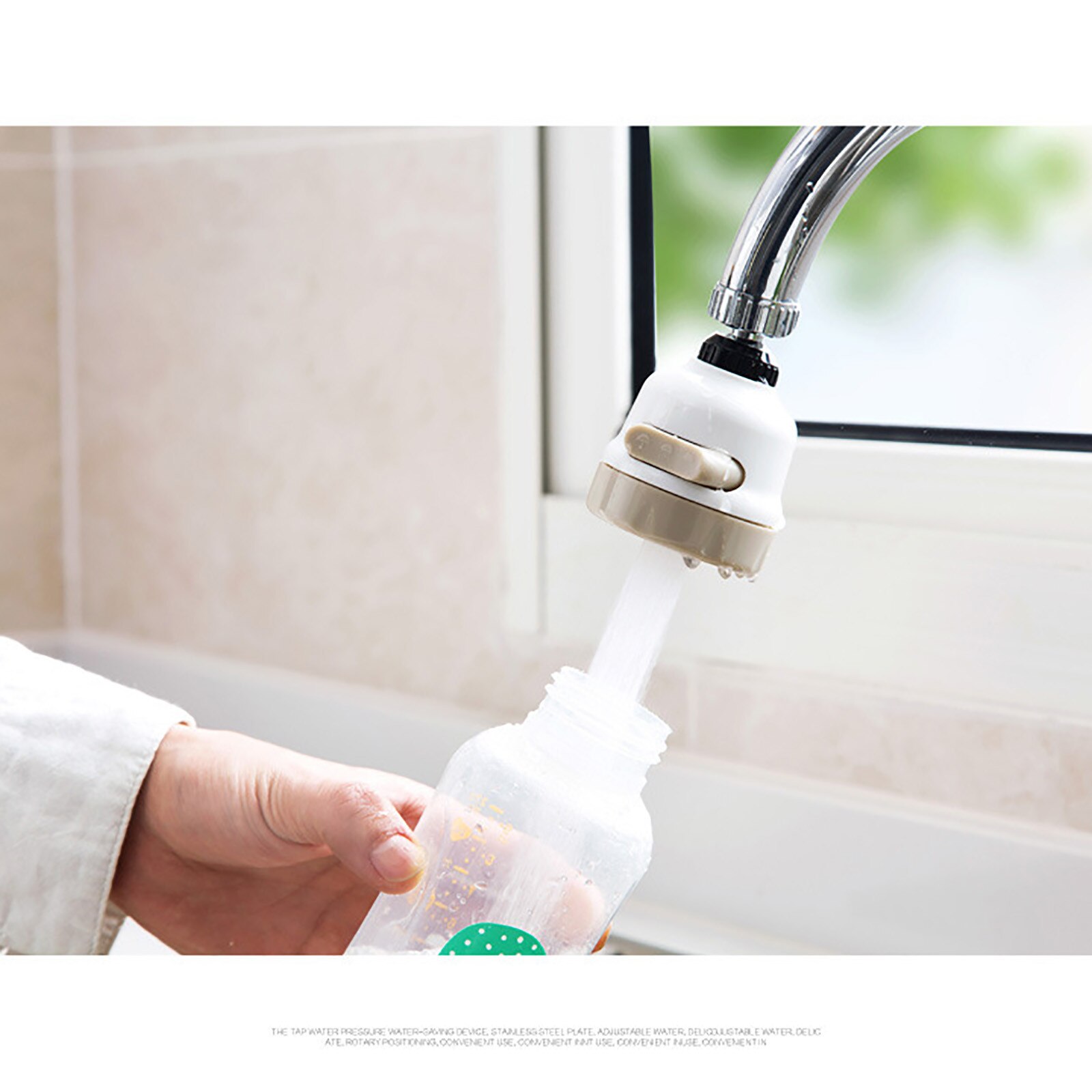 Keukenkraan Splash Hoofd Uitloop Extender Extension Douchekop Douche Water Draaibare Filter Spuit Nozzle Accessoires # T2