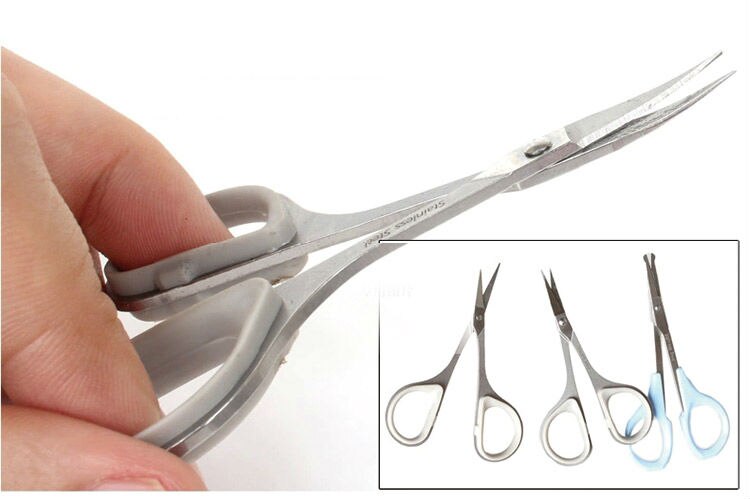 3pcs Pro Eyebrow Eyelash Stainless Steel Scissors Compact Eyelash Extension Tool
