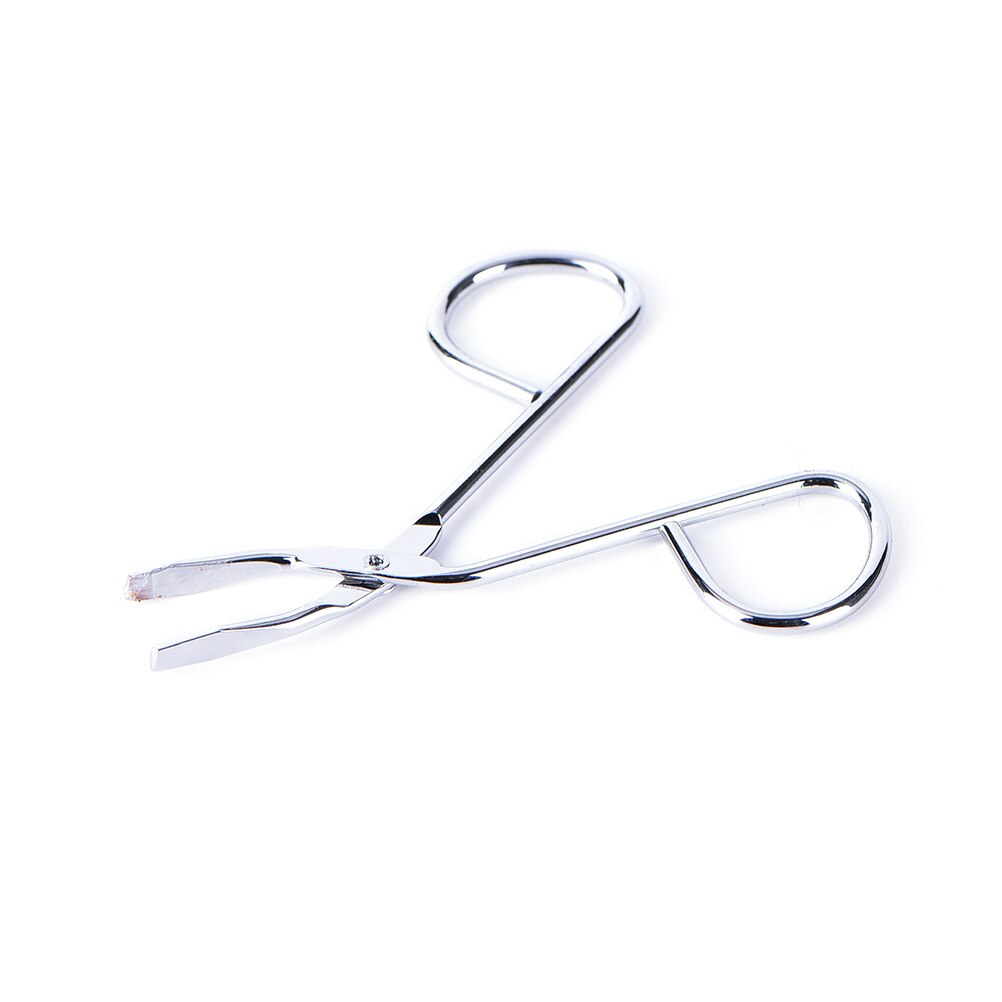 Hair Remove Scissors Flat Tip Eyebrow Tweezer Clamp Clipper