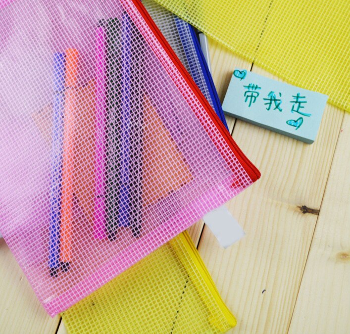 A3/B4/A4/B5/A6 office supplies multilayer zipper bags kits transparent waterproof mesh bags file holder