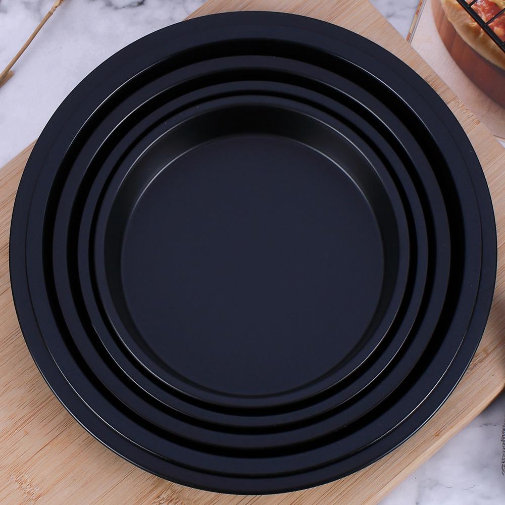 5/6/7/8/9/10 inch Pizza Pan Non-stick Round Shallow pie cake bread Baked Carbon Steel Baking dish Pan tray Pizza Tools