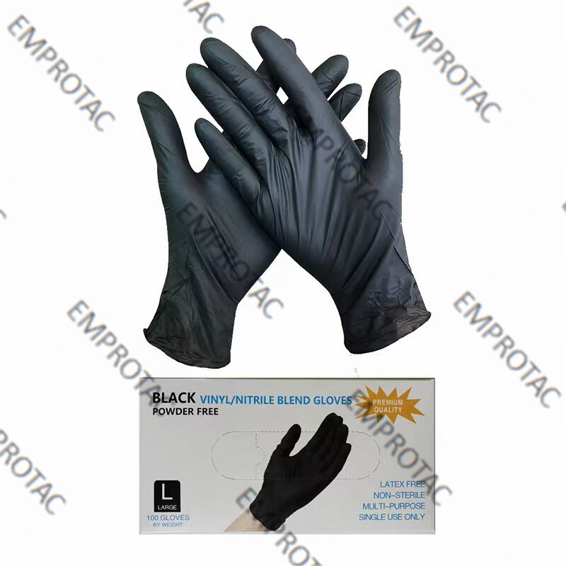 Schwarz Einweg Nitril Handschuhe Arbeit Lebensmittel Kochen Handschuhe Küche Wasserdicht Reinigung Handschuhe Protein Kostenloser Latex Freies 10 stücke zu 80p
