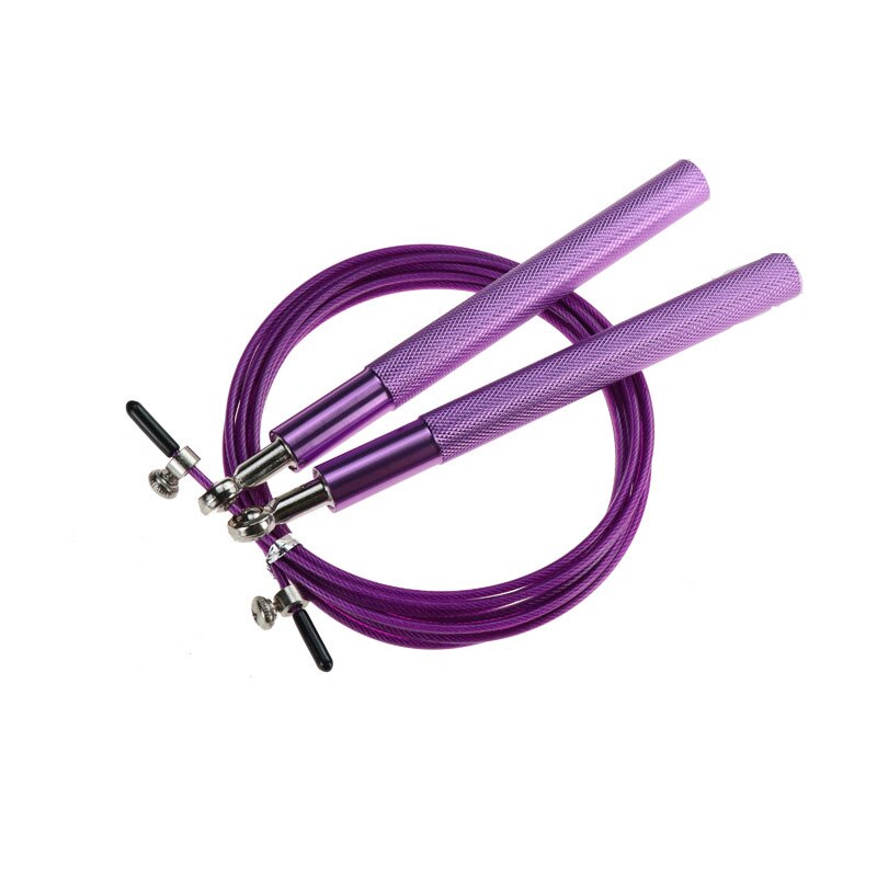 3 Meters Jump Rope Wire Ropes Adjustable Speed Skipping For Gym Workout Fitness Equipment Fit Jump Rope Exercise Competition: Purple A