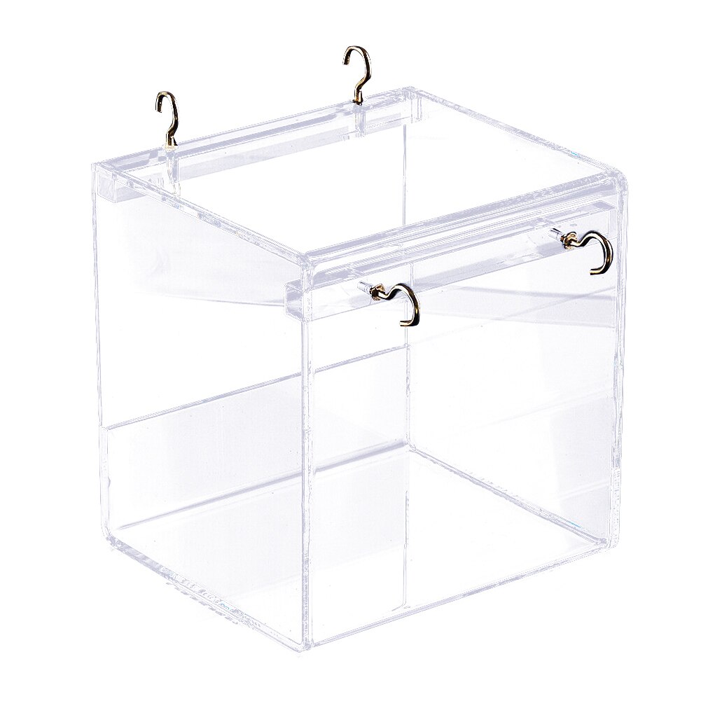 Vogel Bad Ruime Dierbenodigdheden Valkparkiet Papegaaien Kooi Acryl Huis Parkieten Transparante Douche Draagbare Met Opknoping Haken