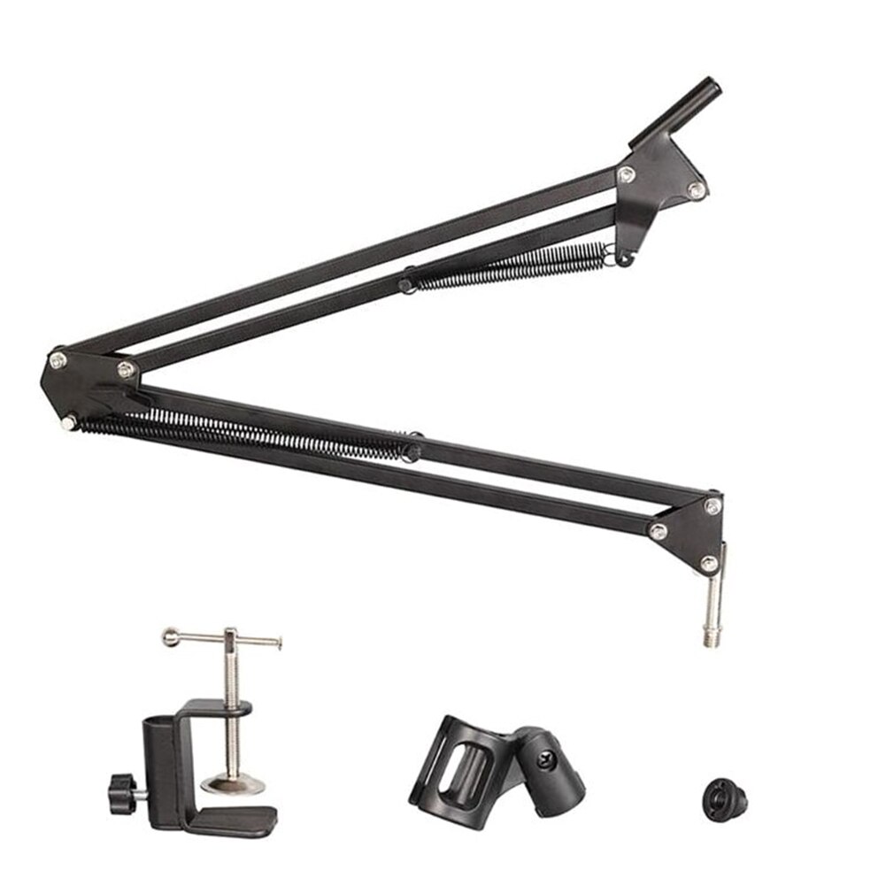 Adjustable Removable Stable Desktop Table Top Microphone Stand Bracket With A Spider Cantilever Bracket Universal Shock Mount