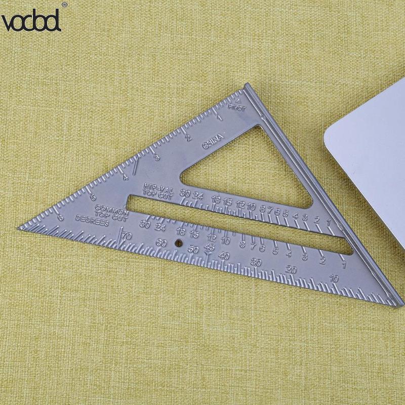 7&quot; Square Triangular Ruler Metal Angle Square Woodworking Measuring Speed Square Angle Protractor Rulers Measuring Tool