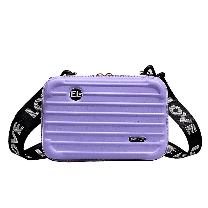 12 farben Frauen Mini Koffer bilden Umhängetasche Schulter Tasche mit Breiten knapp Band: Purpurrot