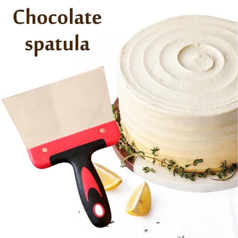 Espátula de revestimiento para Chocolate, raspador de masa de acero inoxidable, herramienta de cocina para hornear, 1 ud.