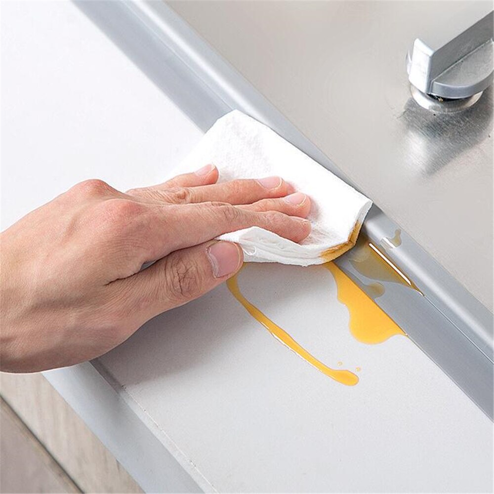 3.2m*22mm Self Adhesive Tape Waterproof Anti Moisture Bathroom Mosaic Wall Sticker Kitchen Stickers Sink Door Window Slit Strip