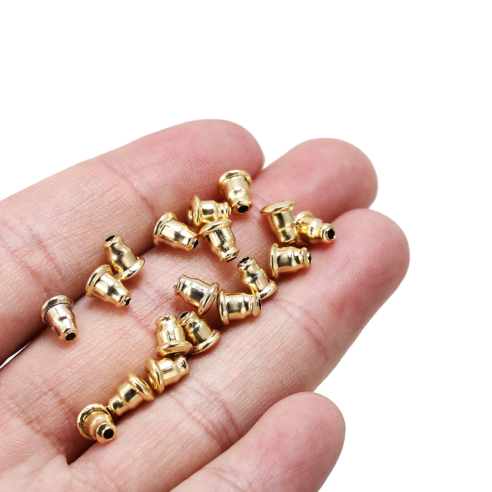 50 pièces en acier inoxydable classique balle boucle d'oreille dos bouchon clous d'oreille bouchon arrière bricolage boucle d'oreille dos bouchons accessoires fournitures