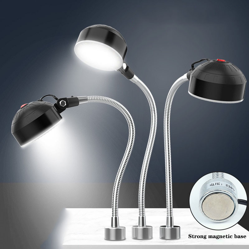 1PC LED Machine Tool Work Light Strong Magnetic Base Magnet Punch Milling Machine Grinder Mechanical Lighting Table Lamp 220V24V