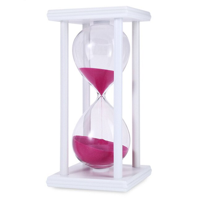 30/60 min timeglass sand timer for kjøkken skole moderne tre timeglass sandglass sand klokke te hjem dekorasjon: C / 60 minutter
