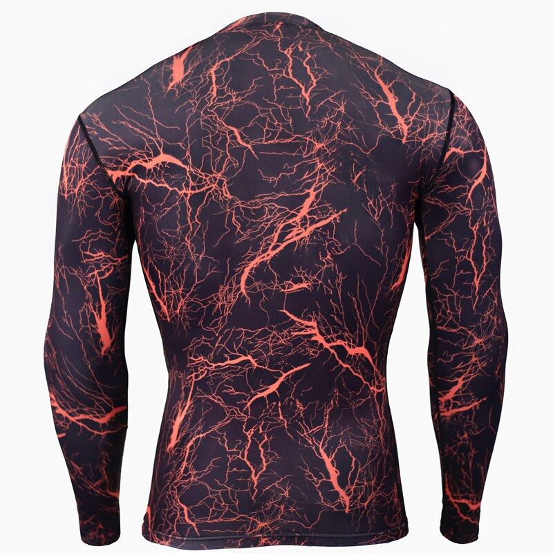 Kompressionströjor för män mma rashguard snabbtorkande fitness långa ärmar baslager hudtight styrkelyft stretch t-shirts homme
