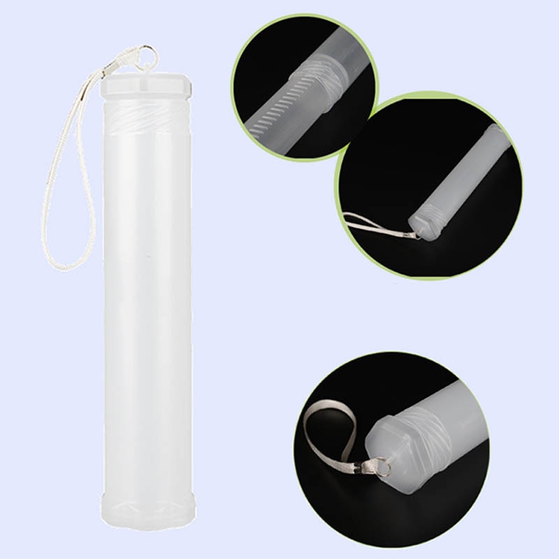 1 pçs cilindro caneta saco transparente caneta titular estudante suprimentos caixa de lápis caneta titular caixa de armazenamento de plástico ultra-fino portátil