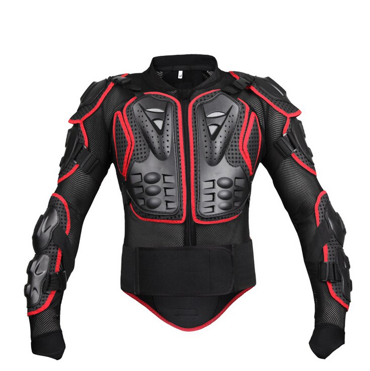 Motorcycle Armor Motorbike Riding Full Body Armor for Men Spine Chest Gear Red Edge Deluxe Edition S-XXXL