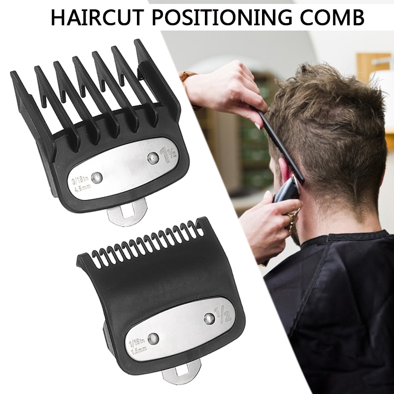 Guía para cortadora de pelo Wahl, peine de límite de corte, Juego de 2 uds., protectores estándar, piezas de fijación, cortapelos eléctricos, accesorios