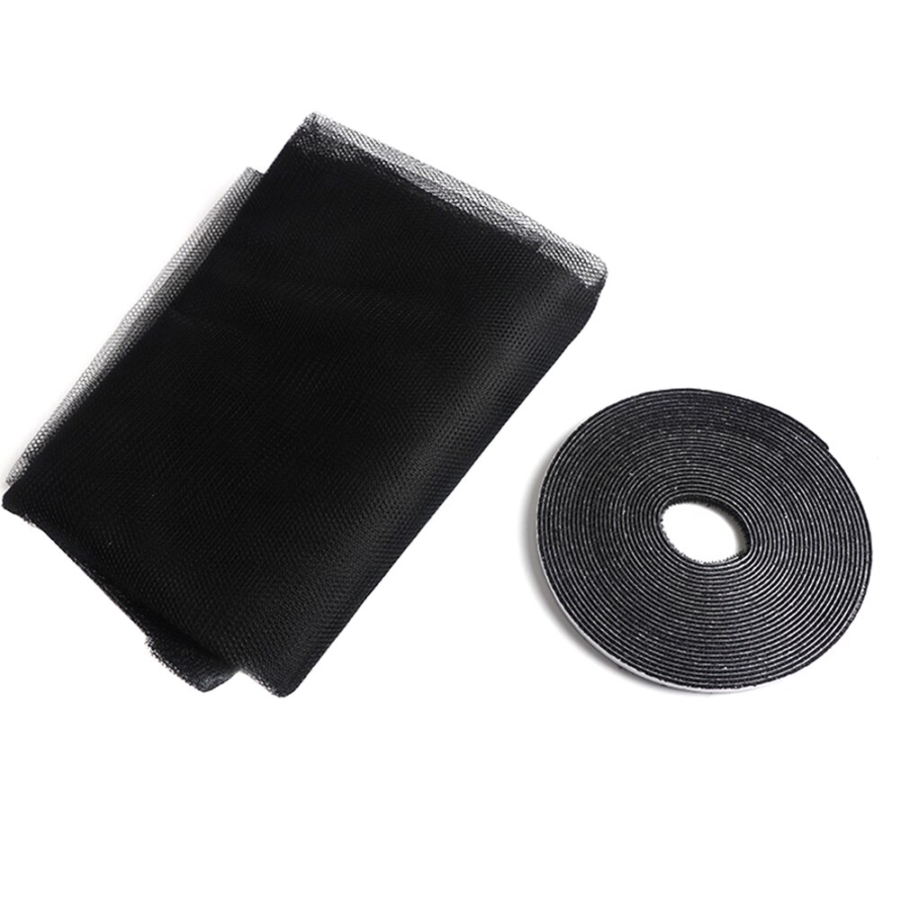 Malla de pantalla antimosquitos con tiras autoadhesivas DIY para el hogar al mejor precio: Black 1.3x1.5m