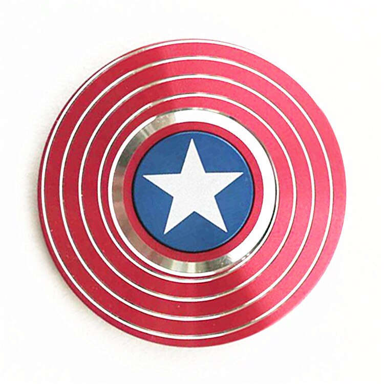 Captain America Schild Fingertip Gyroskop Aluminium Finger Dekompression Spielzeug: Grau