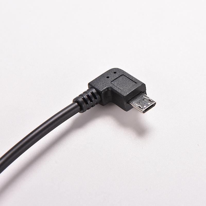 2PCS USB 2.0 Left Right Angle A Male 90 Degrees to Micro Left Angle M Cable Data Cord Cables