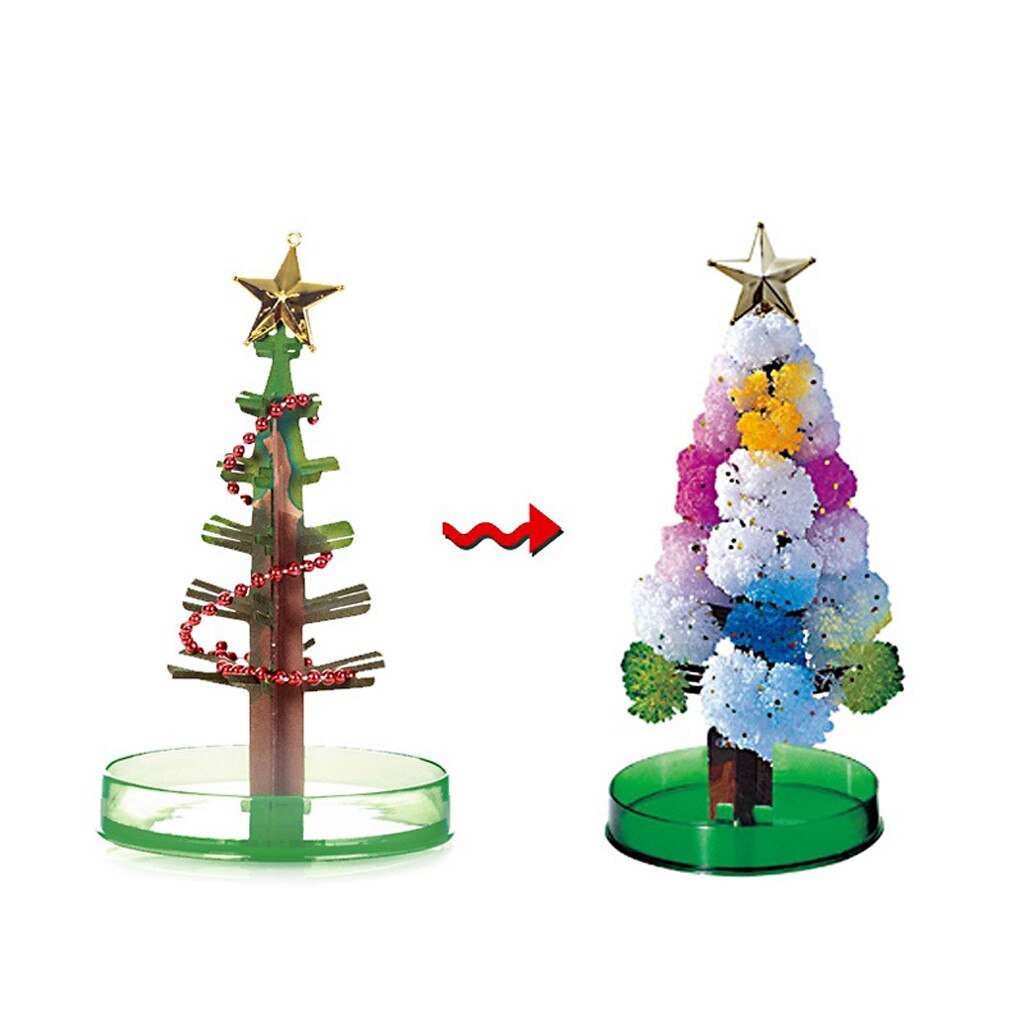 Novelty Xmas Christmas Paper Tree Magic Growing Tree Toy Boys Girls Decorative Home Accessory
