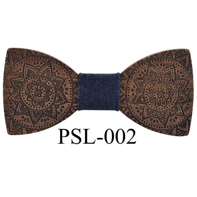 Sitonjwly Holz Bogen Krawatten für Frauen Handgemachte Dünne Krawatten Holz Bowtie für Männer Hemd Krawatte Hochzeit Schmetterling Gravatas: 002