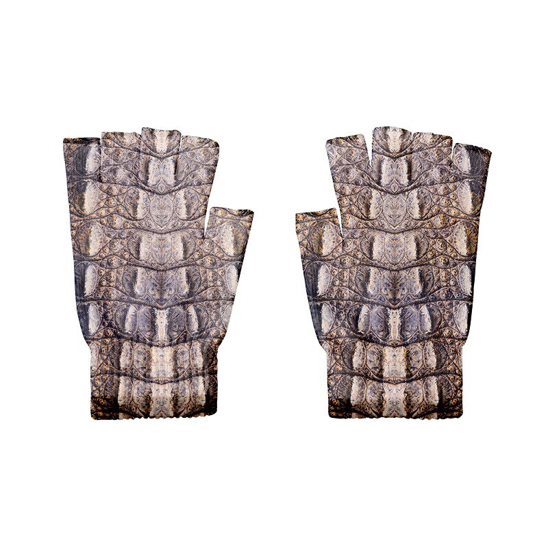 Guanti leopardati da uomo e da donna guanti senza dita Touch Screen mezze dita con guanto elasticizzato guanti da lavoro Unisex: style3